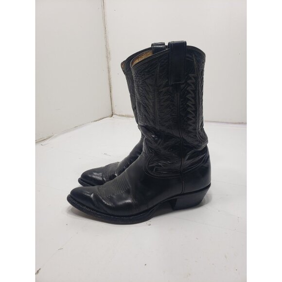 Vintage Tony Lama Mens Black Western Cowboy Size 9D Style Number 6213 Pre Owned main image 9